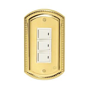 アンティーク真鍮 ゴールド スイッチ コンセント カバー プレート 2口用×5枚 アンティーク真鍮 ゴールド スイッチ コンセント カバー