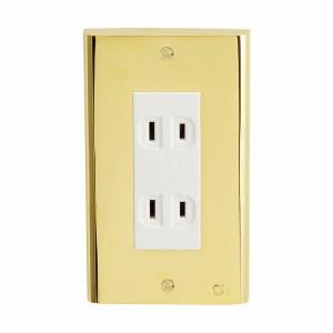 スイッチプレート 金色 ゴールド 2口 フルカラーシリーズ スイッチ