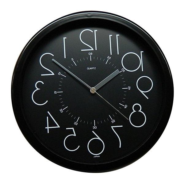 逆転時計 32cm 逆回転 時計 反対 動く 針 仕掛け時計 掛け時計 クオーツ 壁掛け 時計 かけ...