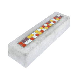 受賞店舗 車止め コンクリート モザイクタイル オレンジ パーキングブロック 車止め ブロック 駐車場 車止め おしゃれ デザイン 車止めブロック カーストッパー Gruporto21 Com