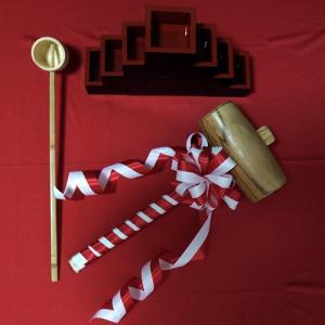 鏡開きセット[木槌（大）1・枡10・竹杓1] レンタル 2泊3日