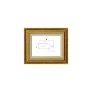 シルバーゴールド油彩額縁　F6 2個セットです 額縁 油彩額縁 9631 F6 号(410×318) （アクリル仕様・木製・油絵用額縁