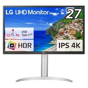 LG Electronics 27UP550N-W 27型/3840×2160/HDMI×2、DP、Type-C/ホワイト/スピーカー：なし/PD90W/IPS/3辺フレームレス/ピボット/FreeSync/ブルーライト低減