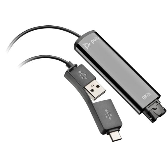 HP Poly DA75 USB to Quick Disconnect アダプター 786C6AA