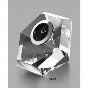 【名入れ加工費込み】光学ガラス製時計付ペーパーウエイトＬＳー３５（M）　表彰・記念品・賞品｜kagawakisho