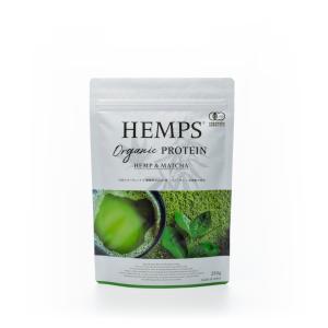 HEMPS オーガニックプロテイン ヘンプ&抹茶 250g ヘンプ 麻 パウダー ブランド ヘンプス 有機 粉末 美味しい 蛋白質 たんぱく 無添加
