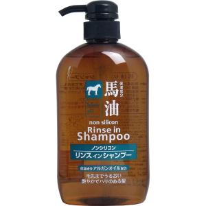 馬油 ノンシリコン リンスインシャンプー 600mL 女性 男性 ヘアケア レディース メンズ 日本製｜kagayaki-life