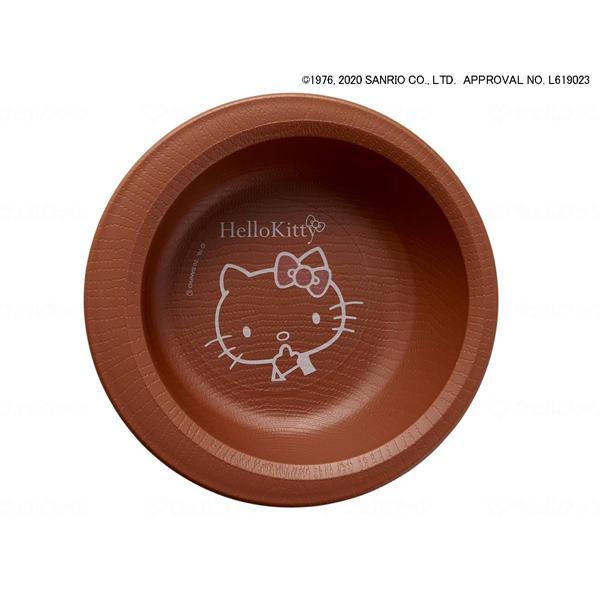 木目もちやすい・すくいやすい ハローキティ 茶 ボウル NPLS1 ウェルファン 食器 食事介助 介...