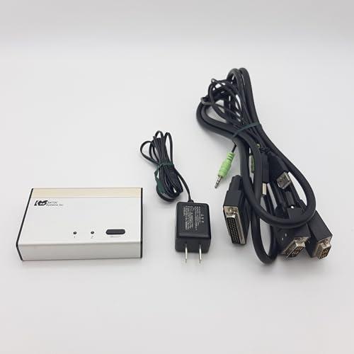 ラトックシステム パソコン自動切替器 USB接続DVI/Audio対応(2台用) REX-230UD...