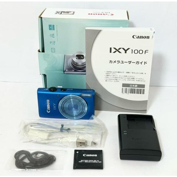 Canon デジタルカメラ IXY 100F(ブルー) 広角28mm 光学8倍ズーム IXY100F...