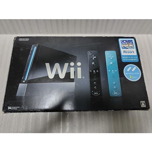 Wii本体 (クロ) Wiiリモコンプラス2個、Wiiスポーツリゾート同梱 【メーカー生産終了】