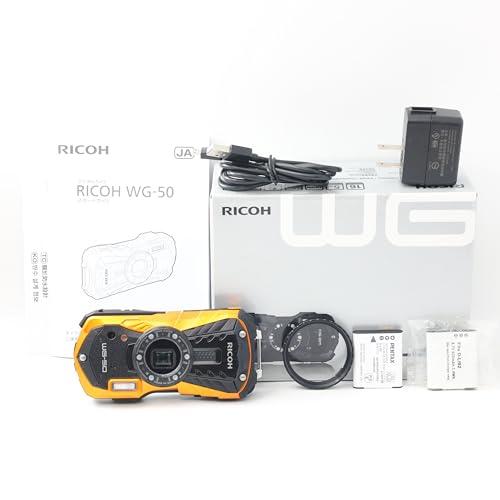 RICOH 防水デジタルカメラ RICOH WG-50 オレンジ 防水14m耐ショック1.6m耐寒-...