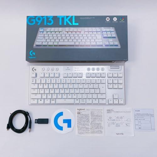 Logicool G PRO ゲーミングキーボード G913-TKL-TCWH テンキーレス タクタ...