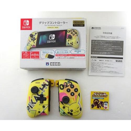 【任天堂ライセンス商品】グリップコントローラー for Nintendo Switch ピカチュウ-...