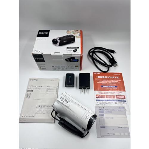 ソニー ビデオカメラ Handycam CX420 内蔵メモリ32GB ホワイト HDR-CX420...