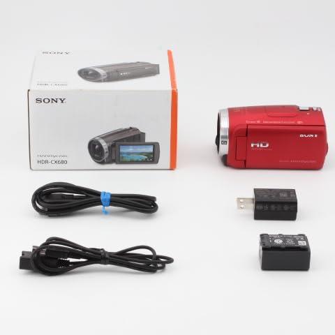ソニー ビデオカメラ Handycam HDR-CX680 光学30倍 内蔵メモリー64GB レッド...