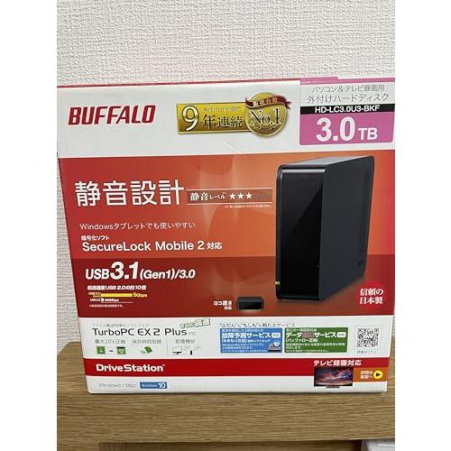 BUFFALO USB3.1(Gen1)/3.0/2.0対応 PC/家電対応 外付けHDD 3TB ...