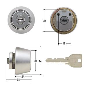 美和ロック MIWA U9 LZ1 CY HG 扉厚28〜34mm シリンダー 鍵 MCY-152