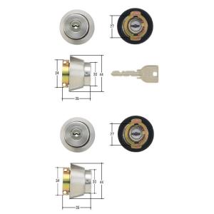 美和ロック MIWA U9 LA-4.KNCY DT33〜41 BS(キー3本付) 両面シリンダー