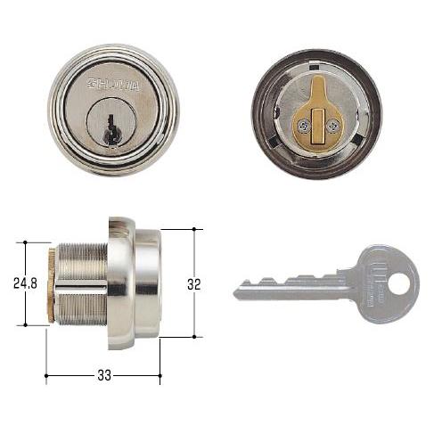 SHOWA ユーシン・ショウワ シリンダー 片面 25ミリ-05-S32P-40-6P