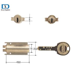 SHOWA ショウワ シリンダー X 7680E 扉厚36mm ディンプルキー｜kaginokuraya