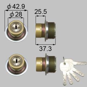 TOSTEM【トステム】 プレナスS MIWA交換用 ＪＮシリンダーセット2個同一　ドア厚33mm用 刻印： ＱＤＤ835 ・ ＱＤＣ151 ・ ＱＤＣ19 ゴールド色｜kagiproshop