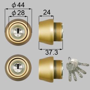 TOSTEM【トステム】  アンビィＴＸ DCZZ1008 MIWA交換用 ＪＮシリンダーセット (MIWA KABA)  2個同一 刻印：QDB850・QDB852・QDB851 ゴールド【送料無料】｜kagiproshop