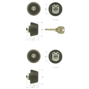 MIWA(美和ロック) U9シリンダー LZ-1 MCY-420 交換 取替え 2個同一セット LZ1 MCY420 ブラック色  【送料無料】｜kagiproshop