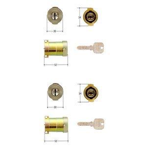 美和ロック 2個同一セット MIWA(美和ロック) MIWA KABA JNシリンダー