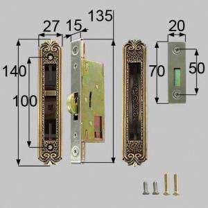 ウエスト WEST 万能取替引戸錠 キー3本セット ブロンズ 324-S1805-BT 1