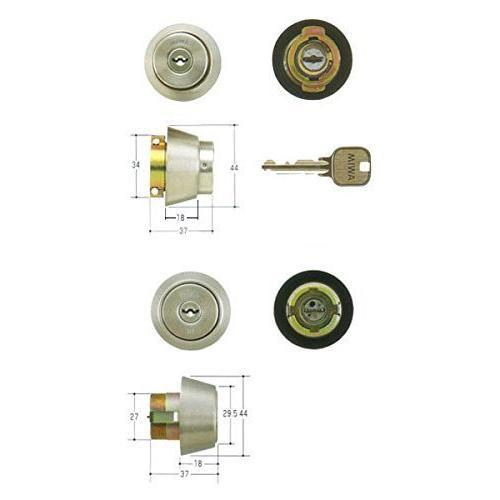 2個同一セットMIWA(美和ロック) U9シリンダー LAタイプ + BHタイプ　鍵 交換 取替え ...