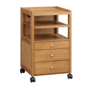 サイドテーブル 木製 ナイトテーブル キャスタ...の詳細画像1