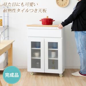 カウンター おしゃれ キッチンカウンター 横幅60cm キッチン収納 食器棚 キッチンラック キャビネット キャスター付き｜Kagle