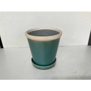 陶器鉢　グロッシーポット　ペパーミント　5号