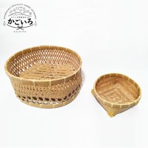 受注生産 別府竹細工 二本寄 亀甲(亀甲編み)盛皿 304mm×304mm×高さ20mm