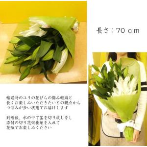 白ユリ 花束 お供え お悔やみ 法要 49日 ...の詳細画像2