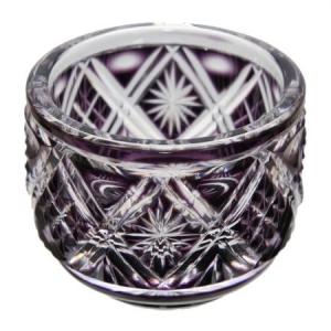 くもの巣 盃 紫 グラス ガラス 酒器 【薩摩切子 鹿児島 伝統工芸品