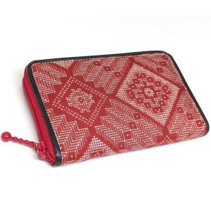 大島紬 マルチケース 龍郷柄 藍 海 小物 手織 絹 財布 ウォレット