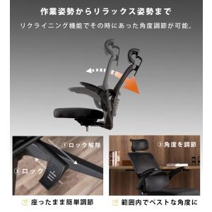 オフィスチェア デスクチェア メッシュ ワーク...の詳細画像4