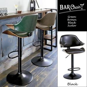 バーチェア KNC-J2900 グラシア 肘置き カウンターイス BAR chair 昇降式 BK ...