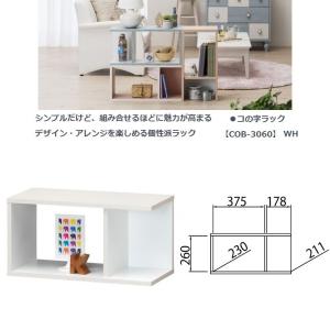 白井産業 コビナス コの字ラック 飾り棚 小物収納 自由な組合せ 縦横