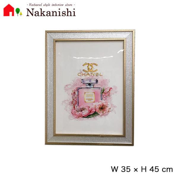 【クリスタルアート ピンクコロン NO.3】クリスタルピクチャー・壁飾り・アートパネル