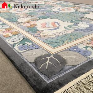 アクセント ラグ 絨毯 カーペット ウール 中国段通 約3畳 約182×276cm