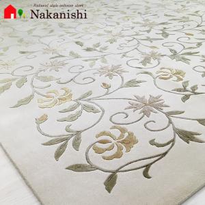 アクセント ラグ 絨毯 カーペット シルク 中国段通 約3畳 約167×244cm