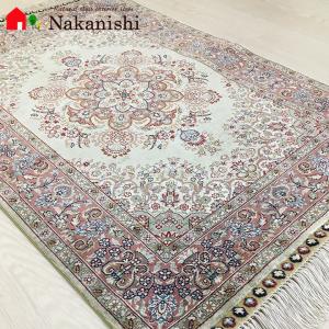 玄関マット シルク 中国段通 約62.7×96cm 120段 マルチ dt-a1000