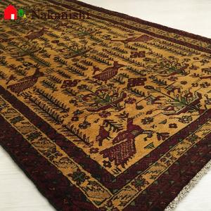 山羊柄 手織りキリム アフガニスタン産 タイマニ族作 140×80cm 手織り