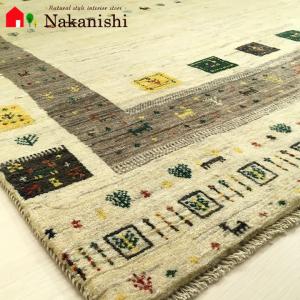 【ギャッベラグ 約155×195.5cm 大曲の花火】GABBEH・ギャッペ(ギャべ)・イラン製・カーペット・ラグ・絨毯(じゅうたん)・ナチュラル&カラフル