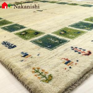 イラン製 ギャッベ ゾランヴァリ／アマレ 117×83cm 手織り ウール じゅ
