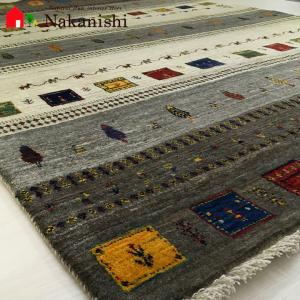 【ギャッベラグ 約148×200.5cm 素晴らしきyour smile】GABBEH・ギャッペ(ギャべ)・イラン製・カーペット・ラグ・絨毯(じゅうたん)・ブラウン系