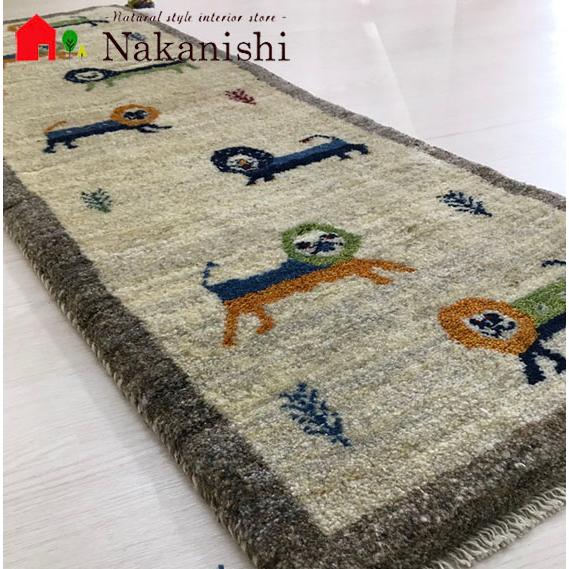 【ギャッベ ランナー 約51.5×144cm ぼくが王様】GABBEH ギャッベ(ギャベ)・イラン製...